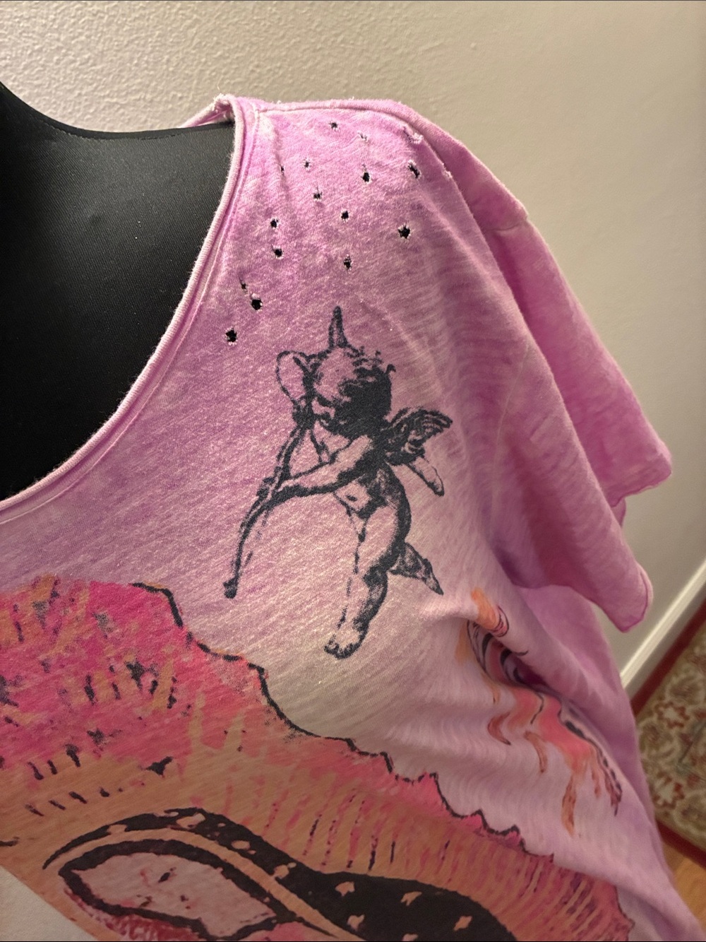 Magnolia Pearl Pink Cotton Virgin Mary Guadalupe roses of love  Maxi Dress - Picture 3 of 11